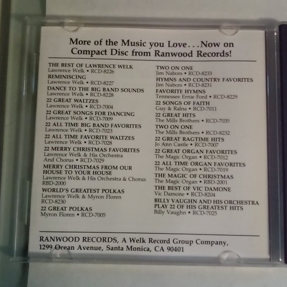 Collectable CD Lawrence Welk 1982 10 Songs In Case With Booklet NEVER Played - Picture 5 of 5